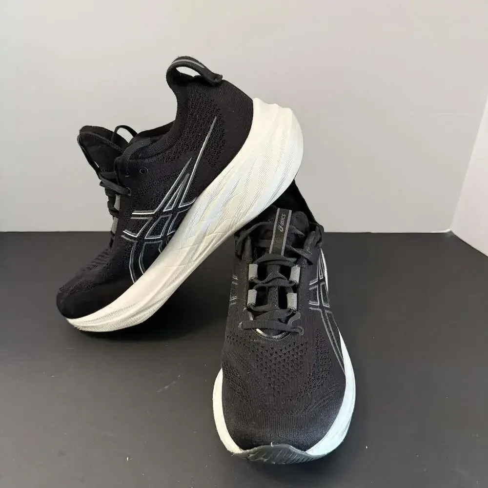 Asics Black and White Men's Athletic Running Sneakers